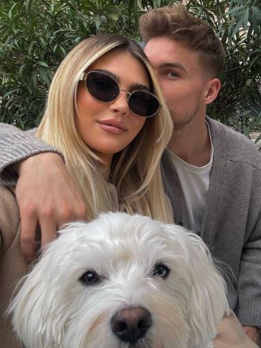 Lea Prinz with her boyfriend Maximilian Mittelstadt and fur baby Carlo